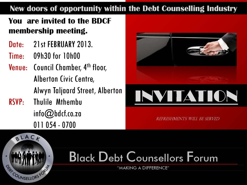 BDCF Invite 21 Feb 2013