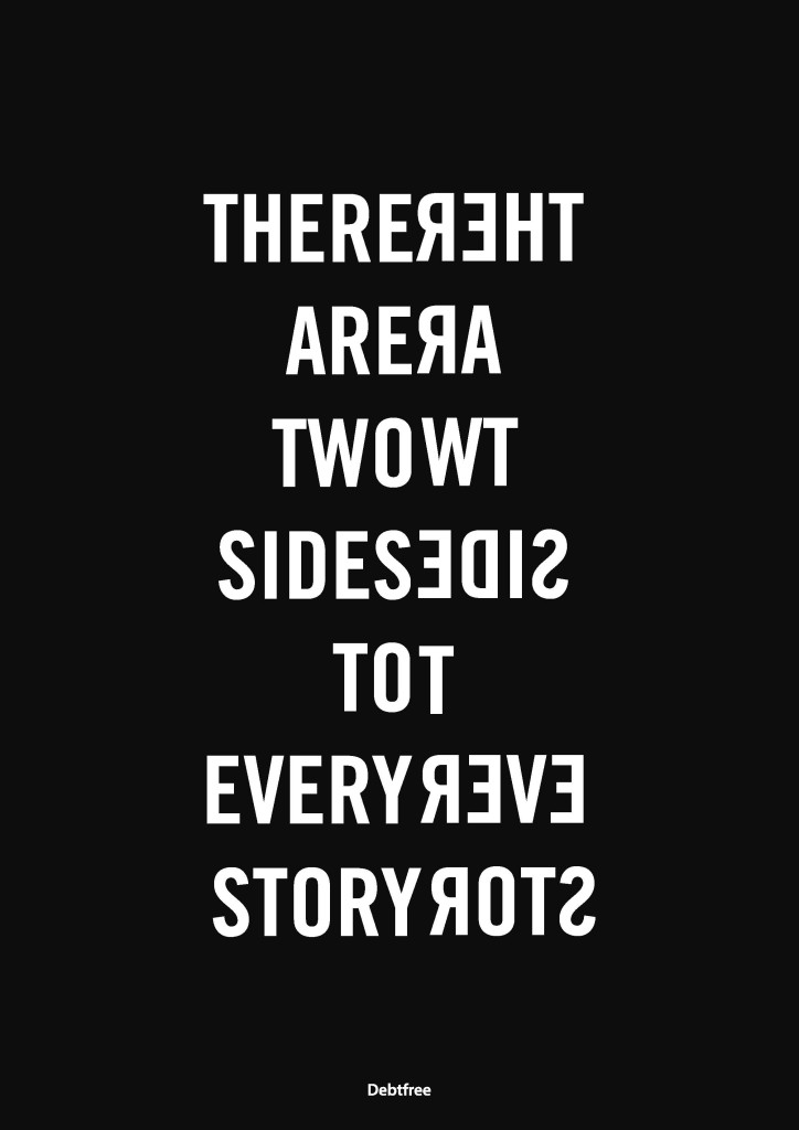 2Sides Debtfree poster